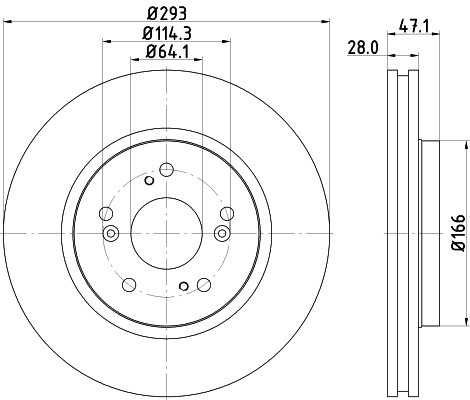 Disc frana FIAT PUNTO (199) (2012 - 2016) KRIEGER 0950004176 piesa NOUA