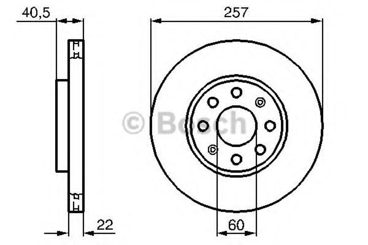 Disc frana FIAT PUNTO EVO (199) (2008 - 2016) BOSCH 0 986 479 B89 piesa NOUA