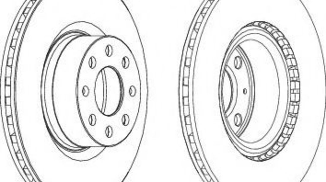 Disc frana FIAT PUNTO EVO (199) (2008 - 2016) FERODO DDF1298 piesa NOUA