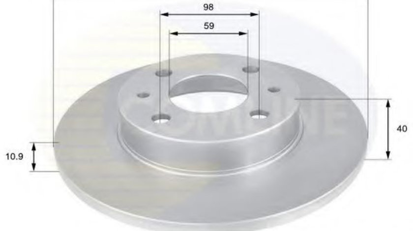 Disc frana FIAT PUNTO Van (176L) (1996 - 2000) COMLINE ADC1801 piesa NOUA