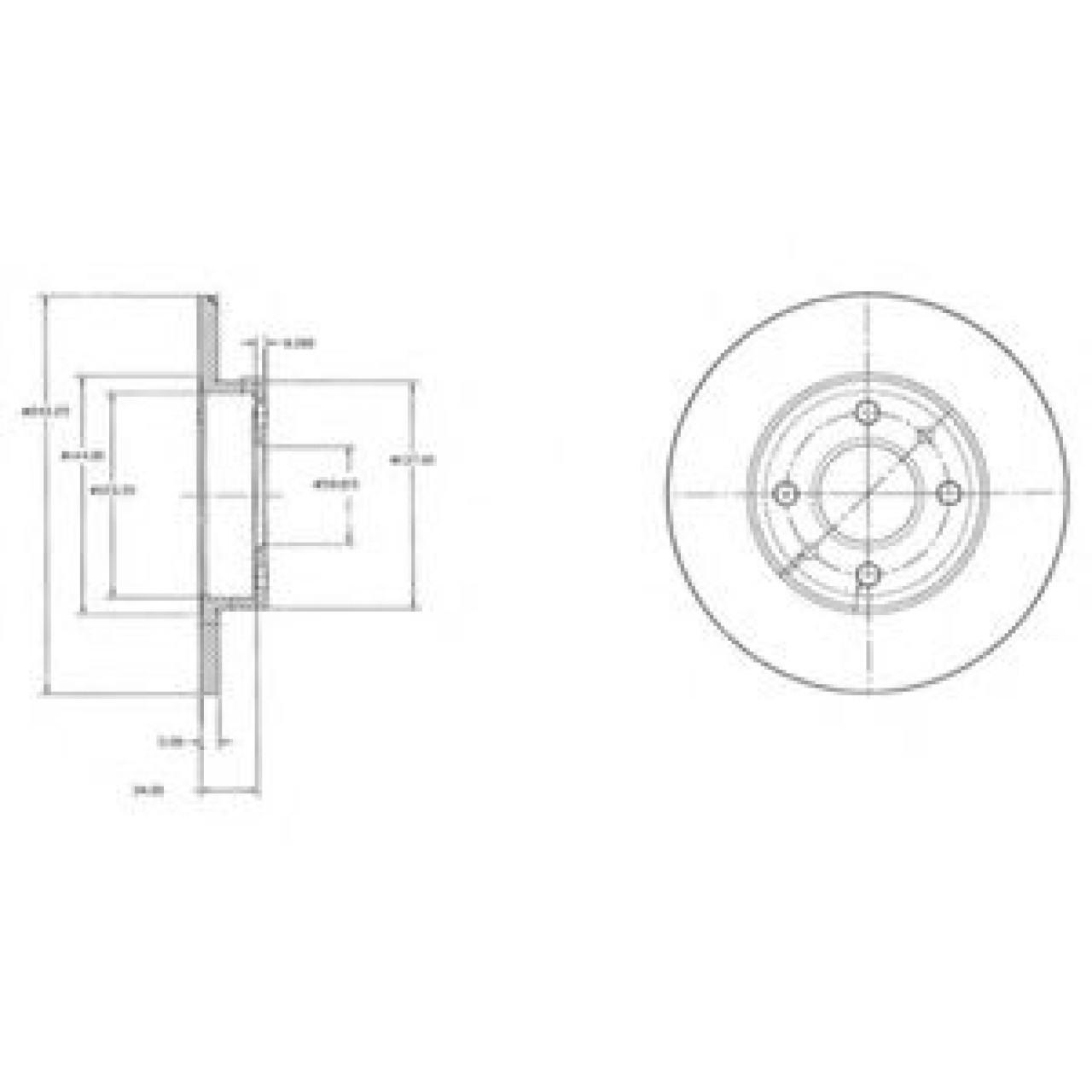 Disc frana FIAT PUNTO Van (176L) (1996 - 2000) DELPHI BG2458 piesa NOUA