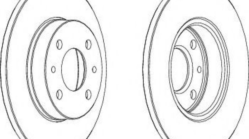 Disc frana FIAT PUNTO Van (176L) (1996 - 2000) FERODO DDF140 piesa NOUA