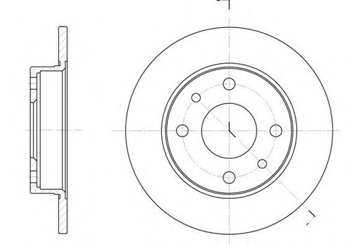 Disc frana FIAT PUNTO Van (188AX) (2000 - 2009) REMSA 6110.00 piesa NOUA