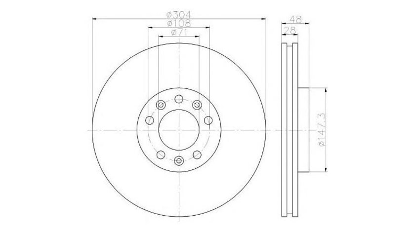 Disc frana Fiat SCUDO (272, 270_) 2007-2016 #2 0986479380