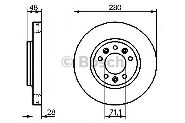 Disc frana FIAT SCUDO (272, 270) (2007 - 2016) BOSCH 0 986 479 266 piesa NOUA