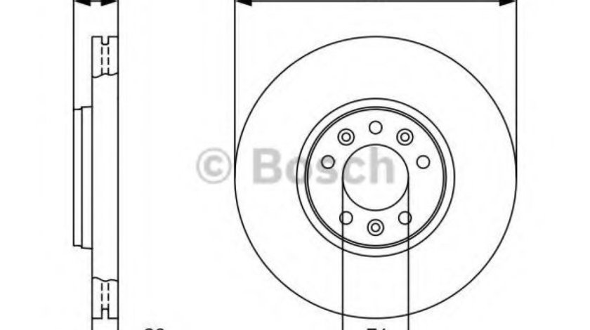 Disc frana FIAT SCUDO (272, 270) (2007 - 2016) BOSCH 0 986 479 C53 piesa NOUA