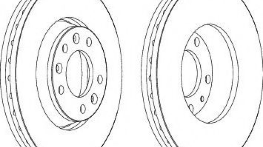 Disc frana FIAT SCUDO (272, 270) (2007 - 2016) FERODO DDF1601 piesa NOUA