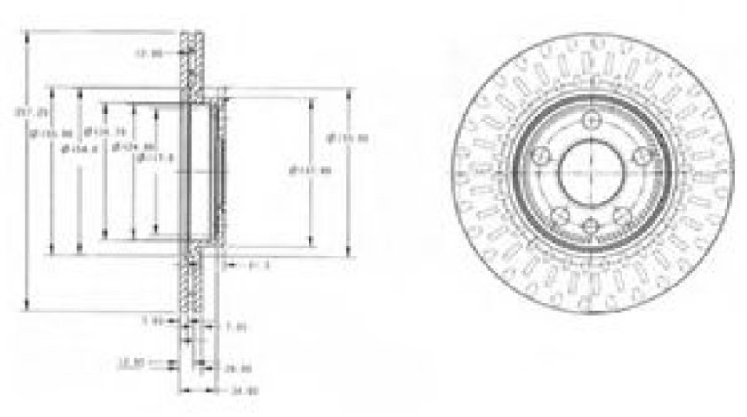 Disc frana FIAT SCUDO caroserie (220L) (1996 - 2006) DELPHI BG3222 piesa NOUA