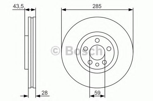 Disc frana FIAT SCUDO caroserie (220L) (1996 - 2006) BOSCH 0 986 479 S62 piesa NOUA