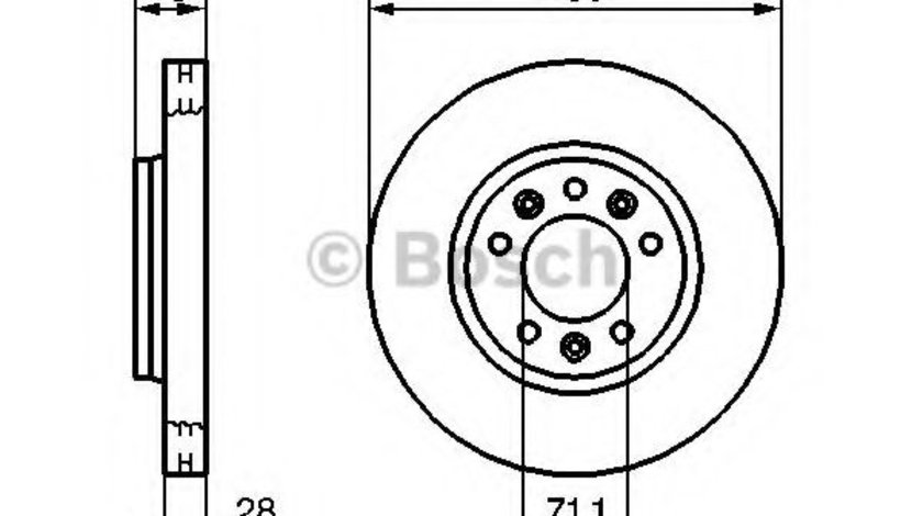 Disc frana FIAT SCUDO caroserie (272, 270) (2007 - 2016) BOSCH 0 986 479 266 piesa NOUA