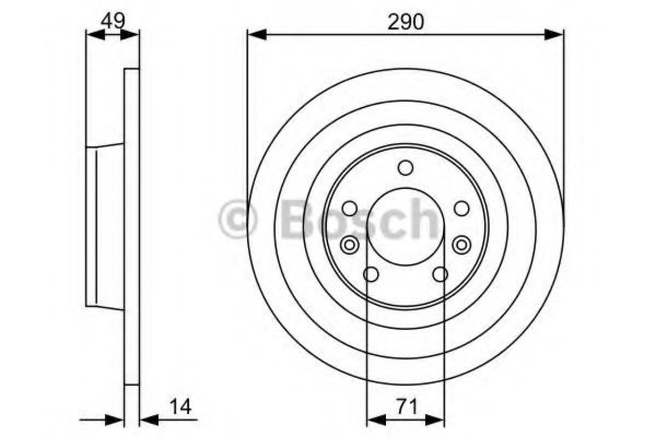 Disc frana FIAT SCUDO caroserie (272, 270) (2007 - 2016) BOSCH 0 986 479 379 piesa NOUA