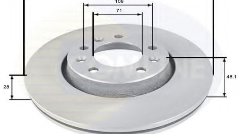 Disc frana FIAT SCUDO caroserie (272, 270) (2007 - 2016) COMLINE ADC1580V piesa NOUA