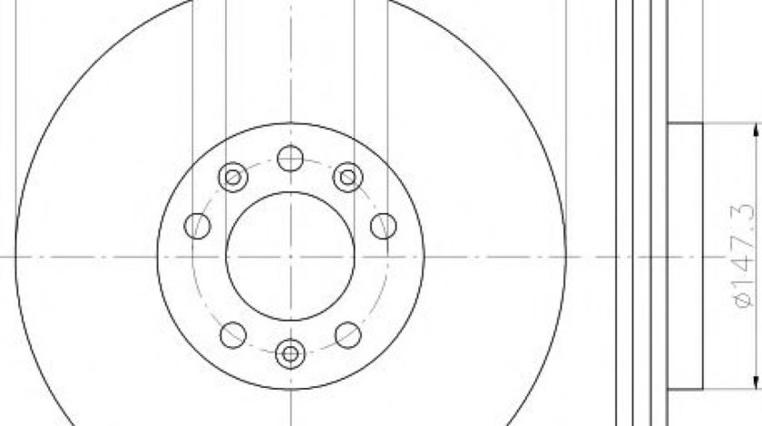 Disc frana FIAT SCUDO caroserie (272, 270) (2007 - 2016) HELLA PAGID 8DD 355 113-671 piesa NOUA