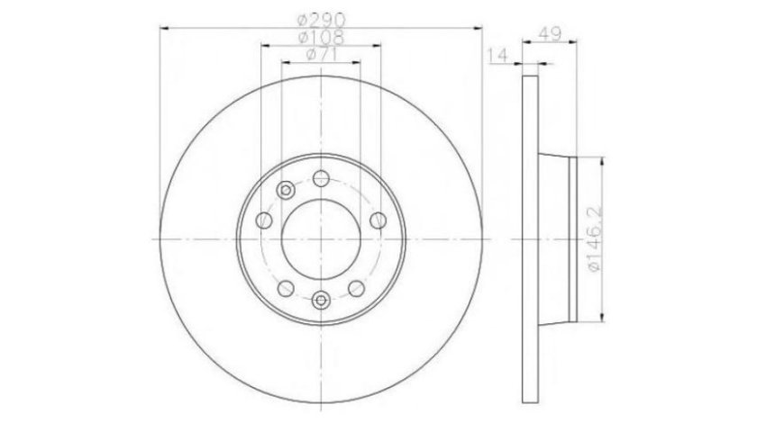 Disc frana Fiat SCUDO caroserie (272, 270_) 2007-2016 #2 08A45610