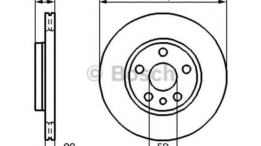 Disc frana FIAT SCUDO combinato (220P) (1996 - 2006) BOSCH 0 986 478 896 piesa NOUA