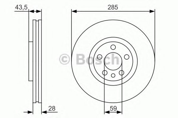 Disc frana FIAT SCUDO combinato (220P) (1996 - 2006) BOSCH 0 986 479 S62 piesa NOUA