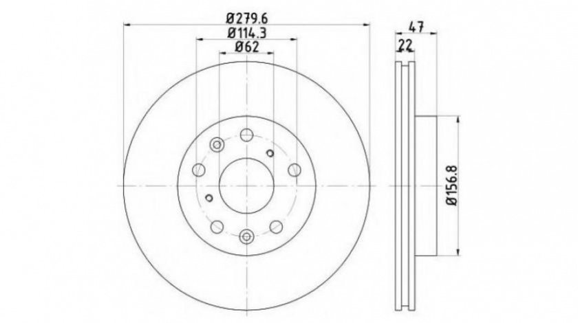 Disc frana Fiat SEDICI 2006-2016 #2 0986479403