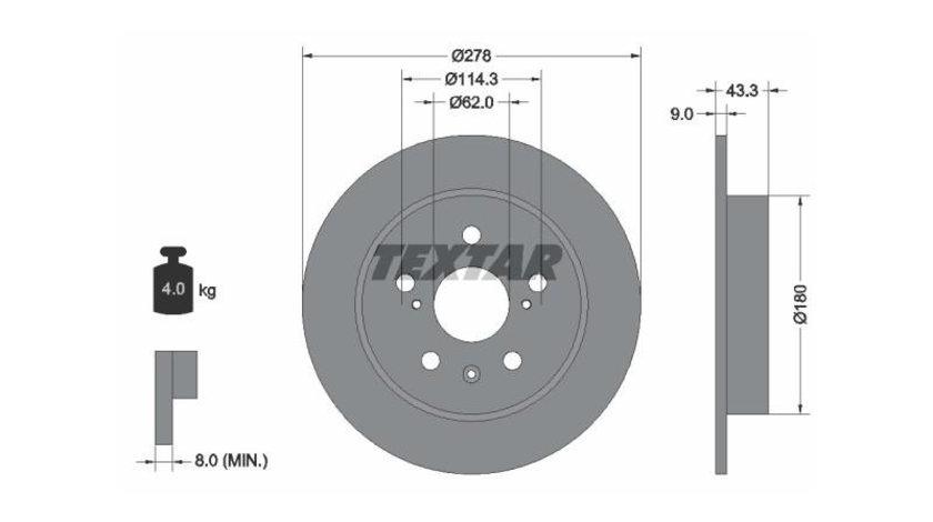 Disc frana Fiat SEDICI 2006-2016 #2 1815205223