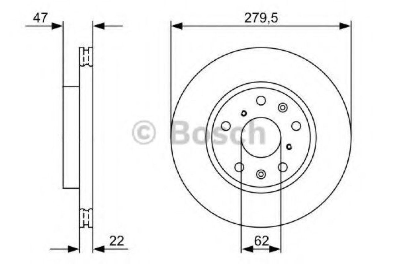 Disc frana FIAT SEDICI (FY) (2006 - 2016) BOSCH 0 986 479 403 piesa NOUA