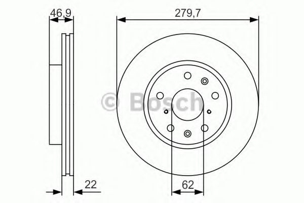 Disc frana FIAT SEDICI (FY) (2006 - 2016) BOSCH 0 986 479 S58 piesa NOUA