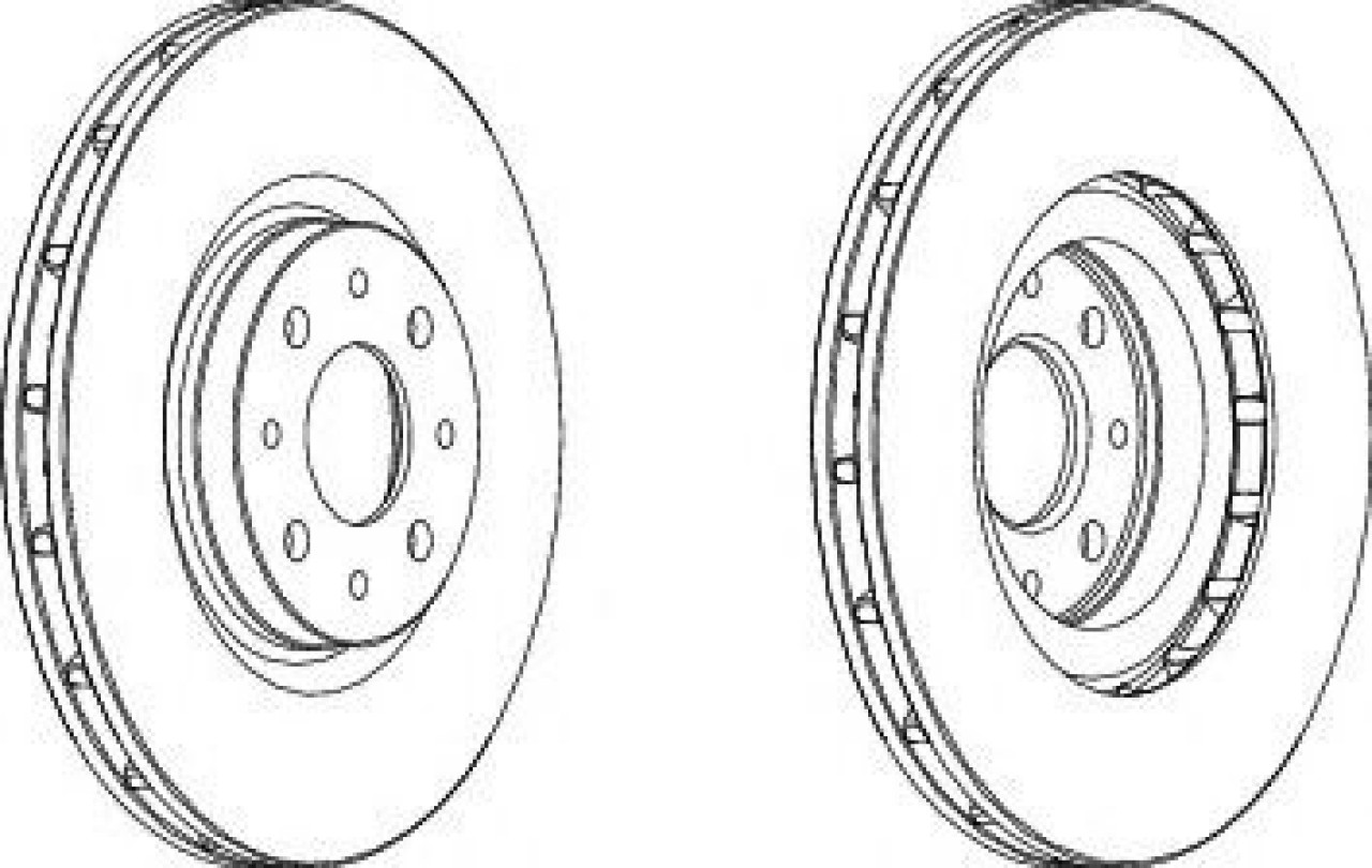 Disc frana FIAT STILO (192) (2001 - 2010) FERODO DDF1122 piesa NOUA