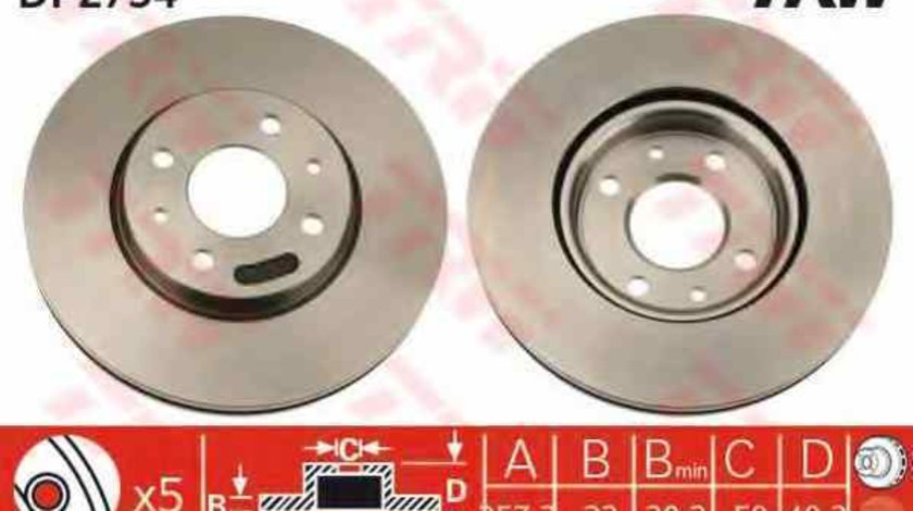 Disc frana FIAT STILO 192 TRW DF2734