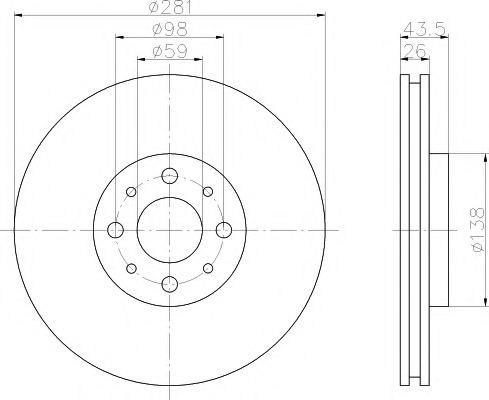 Disc frana FIAT STILO Multi Wagon (192) (2003 - 2008) TEXTAR 92107703 piesa NOUA