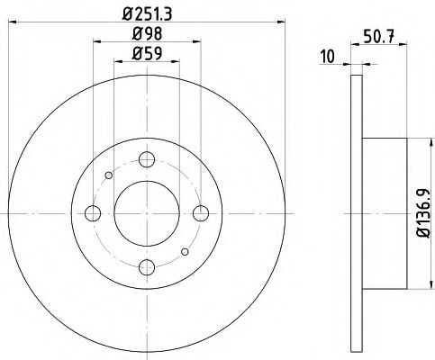 Disc frana FIAT STILO Multi Wagon (192) (2003 - 2008) TEXTAR 92034203 piesa NOUA