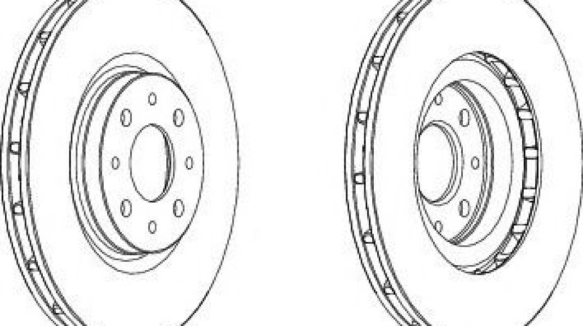 Disc frana FIAT STILO Multi Wagon (192) (2003 - 2008) FERODO DDF1122 piesa NOUA