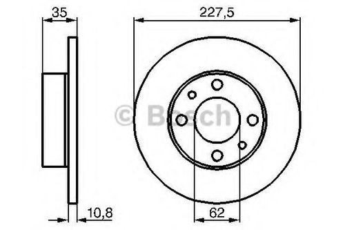 Disc frana FIAT STRADA I (138A) (1978 - 1987) BOSCH 0 986 478 063 piesa NOUA