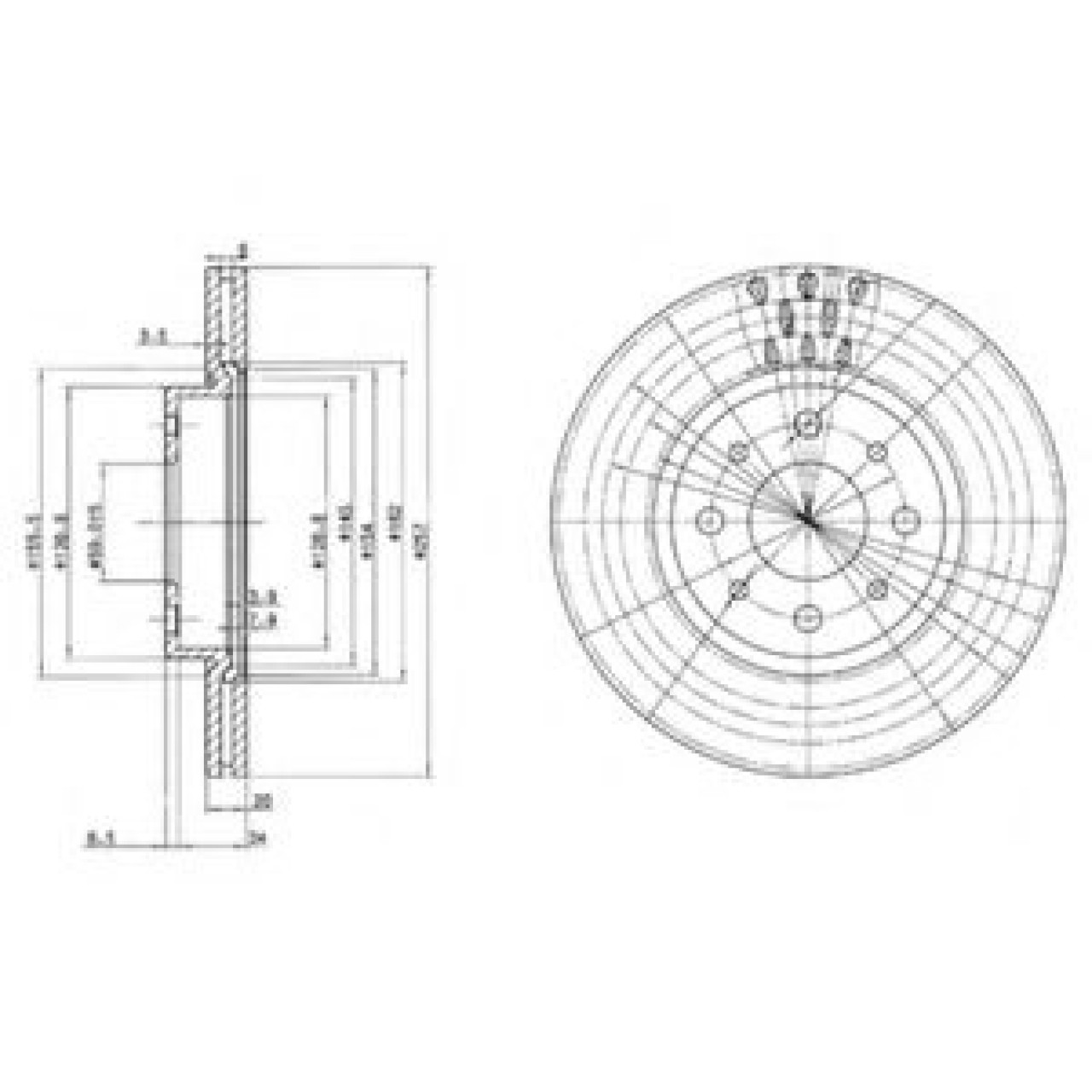Disc frana FIAT STRADA pick-up (178E) (1998 - 2016) DELPHI BG2830 piesa NOUA