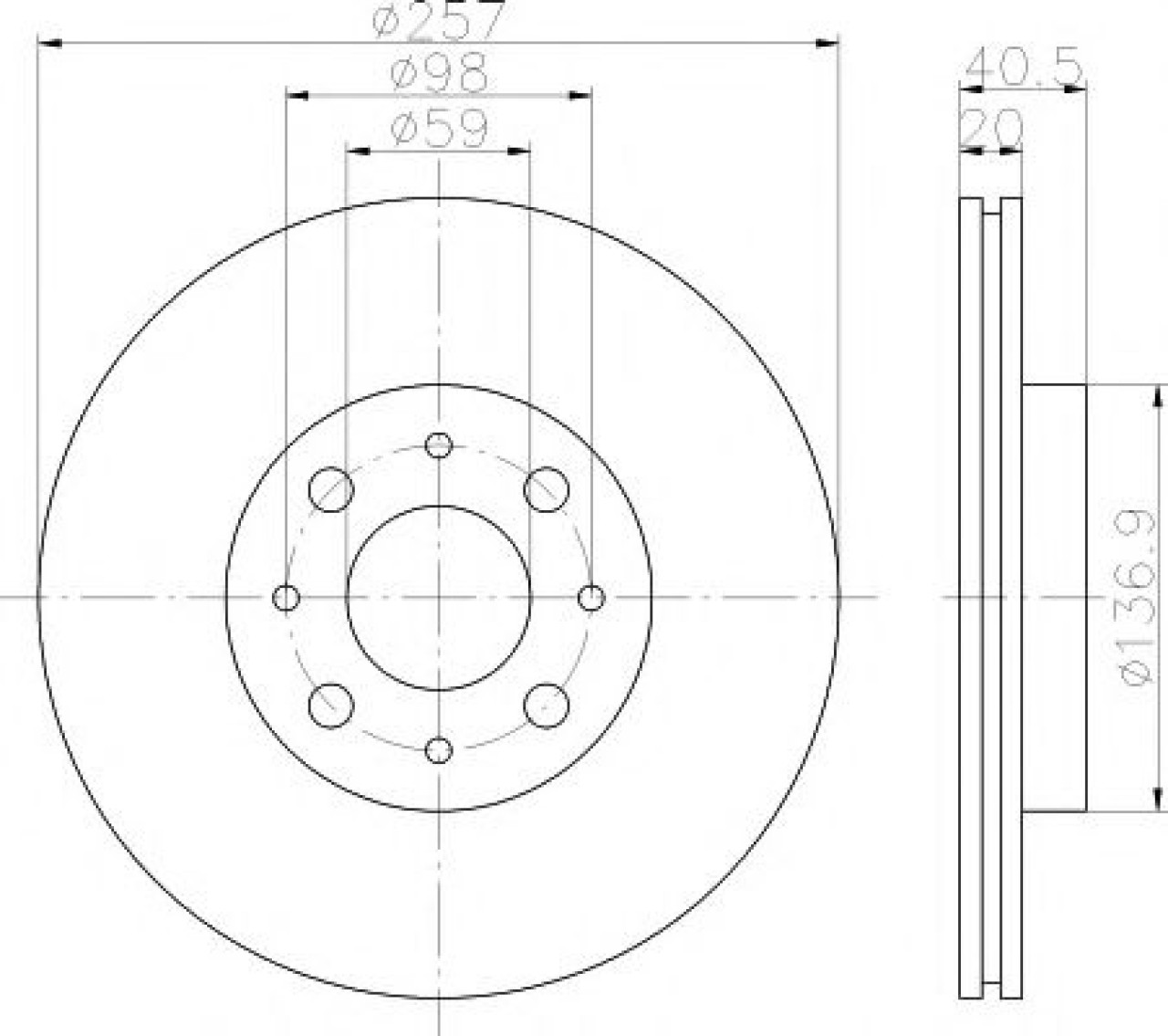 Disc frana FIAT STRADA pick-up (178E) (1998 - 2016) TEXTAR 92068503 piesa NOUA