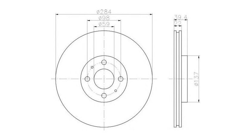 Disc frana Fiat TIPO (160) 1987-1995 #2 09505810