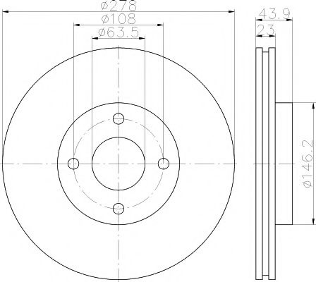 Disc frana FORD B-MAX (JK) (2012 - 2016) TEXTAR 92252403 piesa NOUA