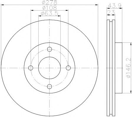 Disc frana FORD B-MAX (JK) (2012 - 2016) TEXTAR 92252403 piesa NOUA