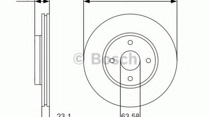 Disc frana FORD B-MAX Van (2012 - 2016) BOSCH 0 986 479 659 piesa NOUA