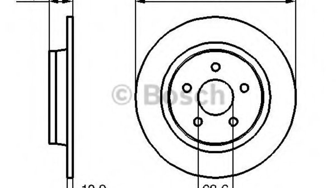 Disc frana FORD C-MAX (DM2) (2007 - 2016) BOSCH 0 986 479 170 piesa NOUA