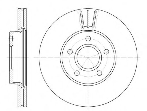 Disc frana FORD C-MAX (DM2) (2007 - 2016) REMSA 6710.10 piesa NOUA
