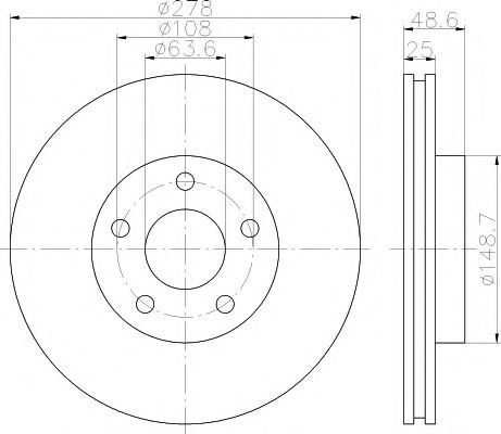 Disc frana FORD C-MAX II (DXA) (2010 - 2016) TEXTAR 92237703 piesa NOUA