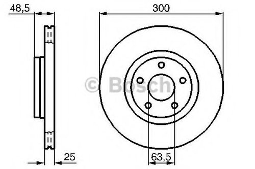 Disc frana FORD C-MAX II Van (2010 - 2016) BOSCH 0 986 479 171 piesa NOUA