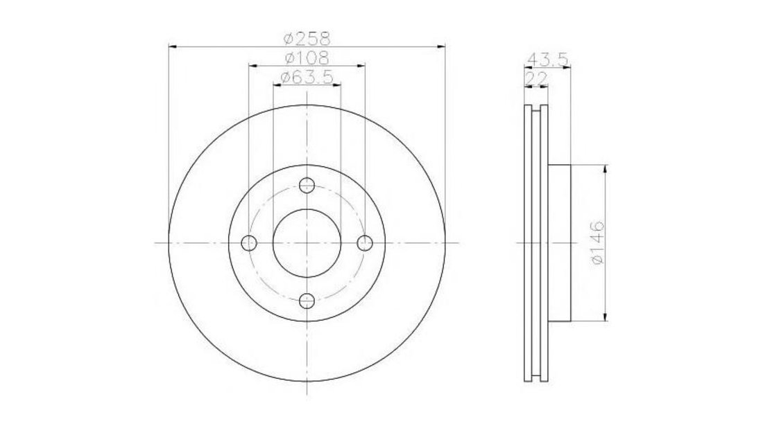 Disc frana Ford COURIER caroserie (J5_, J3_) 1996-2016 #2 09780610