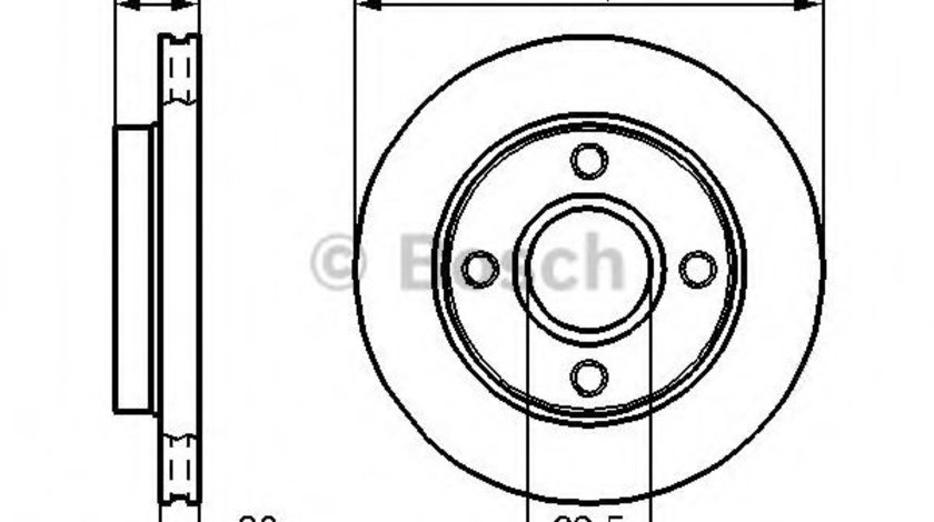 Disc frana FORD COURIER (F3L, F5L) (1991 - 1996) BOSCH 0 986 478 502 piesa NOUA