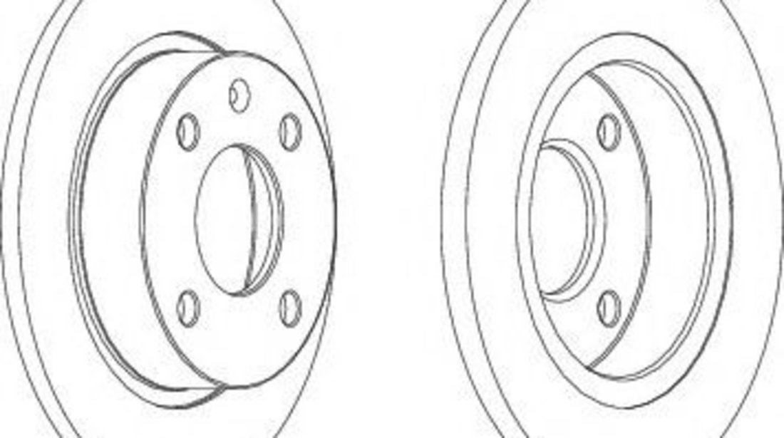 Disc frana FORD COURIER (F3L, F5L) (1991 - 1996) FERODO DDF208 piesa NOUA