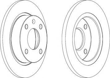 Disc frana FORD COURIER (F3L, F5L) (1991 - 1996) FERODO DDF208 piesa NOUA