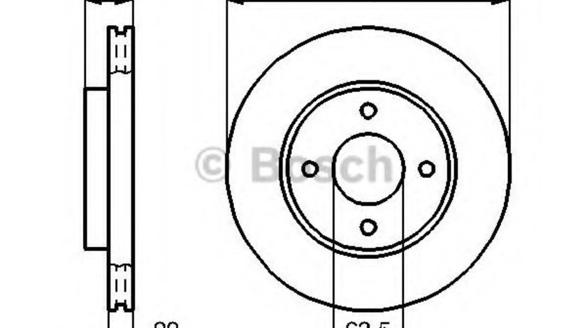 Disc frana FORD COURIER (J3, J5) (1996 - 2016) BOSCH 0 986 478 892 piesa NOUA