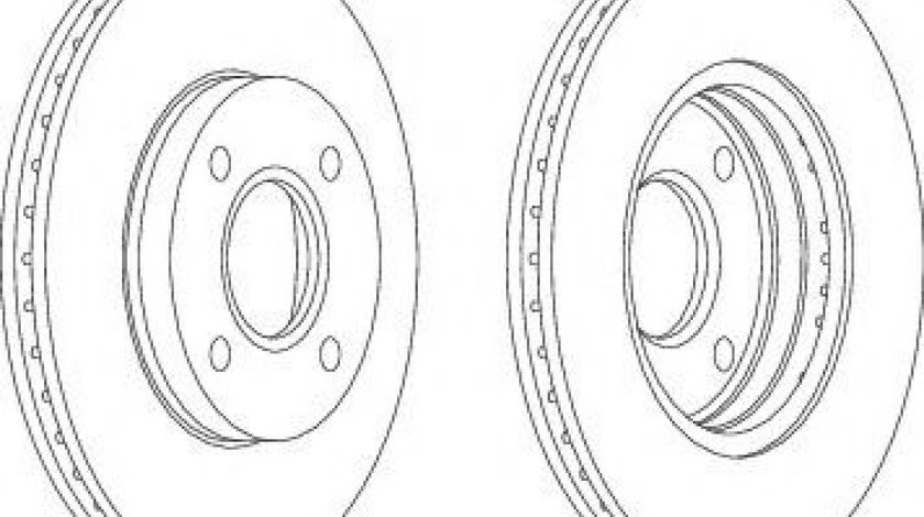 Disc frana FORD COURIER (J3, J5) (1996 - 2016) FERODO DDF1072 piesa NOUA