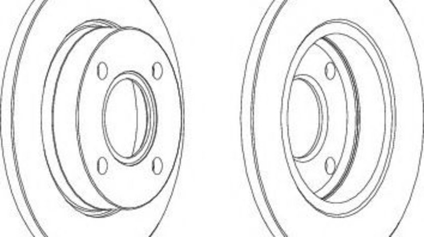 Disc frana FORD COURIER (J3, J5) (1996 - 2016) FERODO DDF845 piesa NOUA