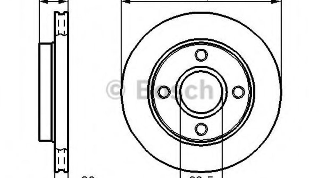 Disc frana FORD COURIER (JV) (1998 - 2016) BOSCH 0 986 478 502 piesa NOUA