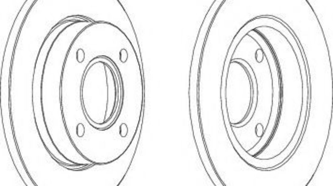 Disc frana FORD COURIER (JV) (1998 - 2016) FERODO DDF845 piesa NOUA