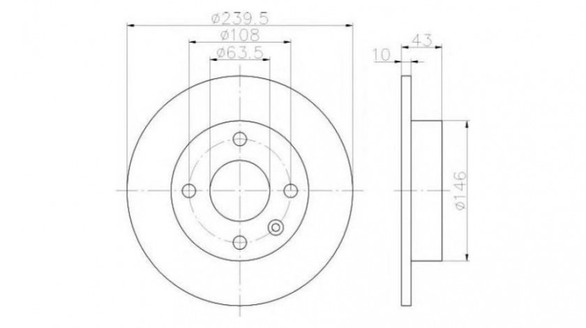 Disc frana Ford ESCORT Mk VI limuzina (GAL) 1993-1995 #2 08516410